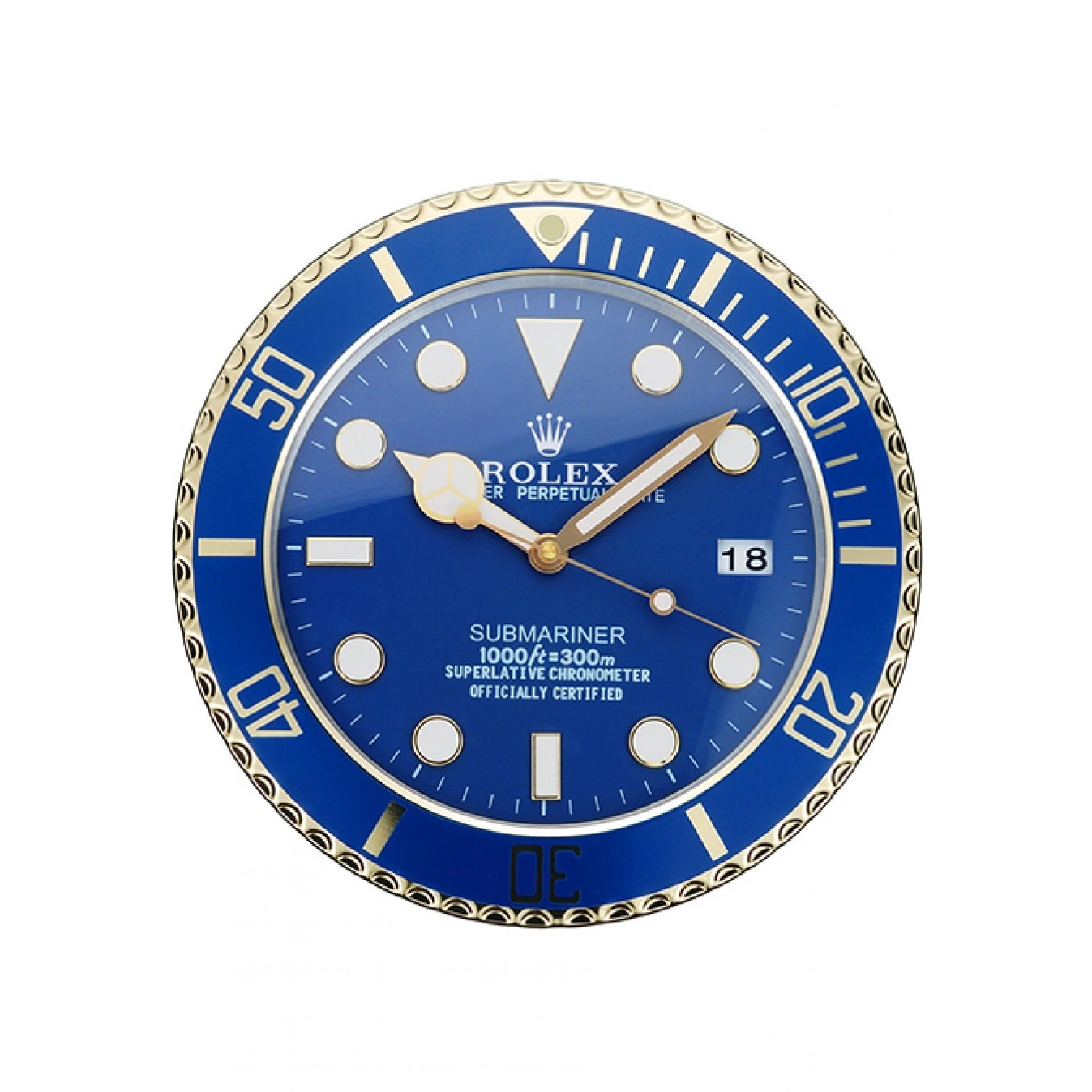 Best AAA Replica Sites Clock Blue Submariner Rolex Wall 622475 0630